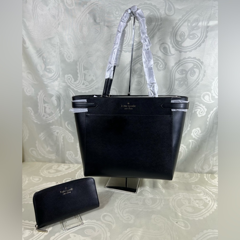NWT Kate Spade Staci Laptop Tote & Large Continental Wallet Set